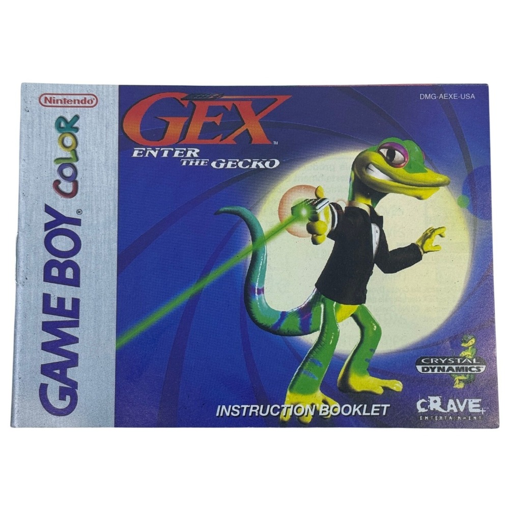 Gex Enter the Gecko Nintendo Game Boy Color Instruction Booklet Manual